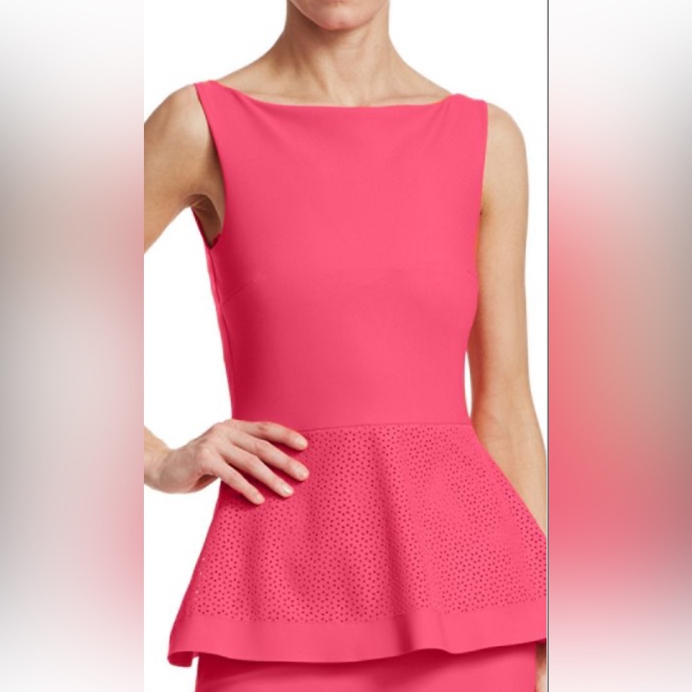 Stunning NWT Chiara Boni Peplum Dress Dominik Laser Cut dress! - Picture 4 of 16